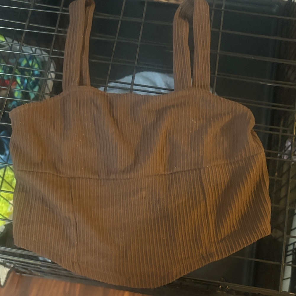 Rue21 Chocolate Ribbed Top